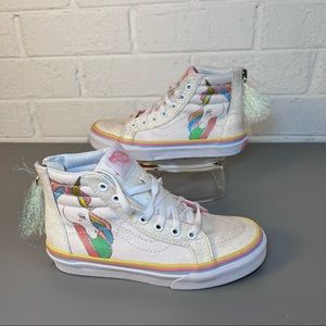 Vans Glitter Unicorn Sk8 - Hi Zip High Top Skate Shoes Girls Size 1